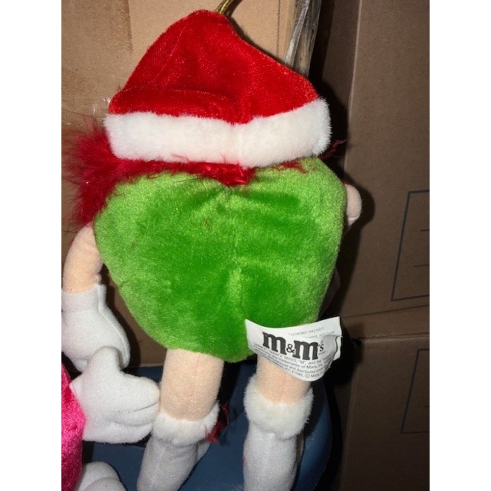 M&M M&Ms Christmas Plush Yellow Red Green Bunny Holiday - Picture 6 of 11